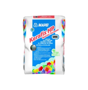 Mortier colle KERAFIX HP spécial terrasse gris en sac de 25 kg