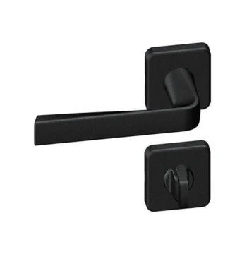 Ensemble de porte sur rosace KAZA noir BDCC