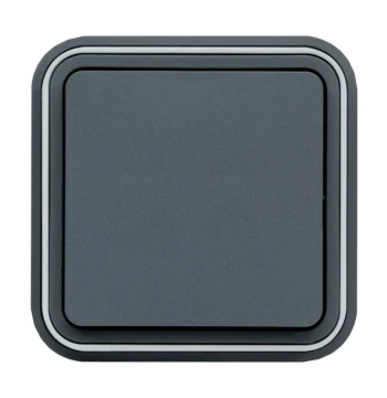 Interrupteur va-et-vient encastré CUBYKO gris IP55