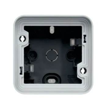 CUBYKO Boîte double horizontale vide avec 2 entrées associable gris IP55