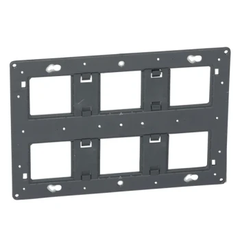 Support à vis pour MOSAIC , CELIANE ou SOLIROC pour 2x3 postes ou 2x6 à 8 modules