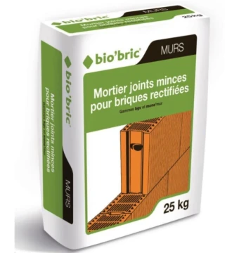 Mortier joint mince pour brique à coller