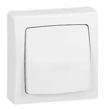 Interrupteur va et vient appareillage saillie complet  blanc