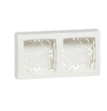 Cadre saillie 2 postes appareillage saillie blanc
