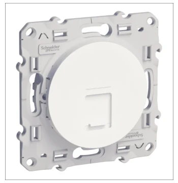 Prise RJ45 ODACE blanc, grade 1 (téléphone) catégorie 5 UTP, à vis