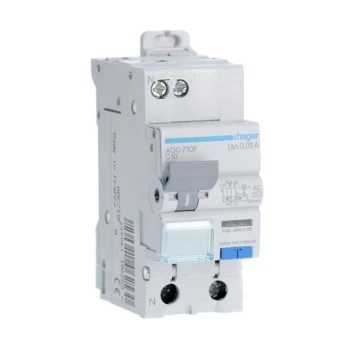 Disjoncteur différentiel 1P+N 3kA C-10A 30mA type AC