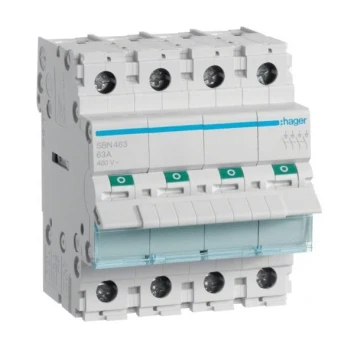 Interrupteur modulaire 4 pôles 63A