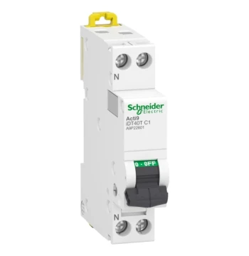 Disjoncteur modulaire ACTI9 iDT40T - 1P+N - 32A - courbe C - 4500A/6kA