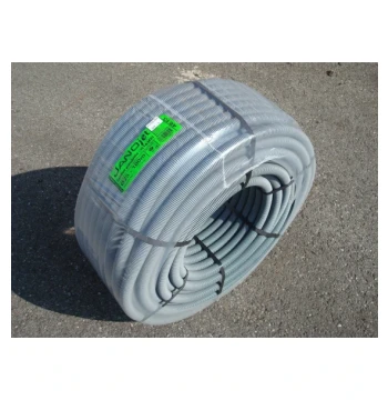 Conduit isolant ICTA JANOJET 3422, cintrable, tranversalement annelé, destiné à la protection des câbles électriques, couronne D20MM, 100ML, gris, Avec Tire Fil