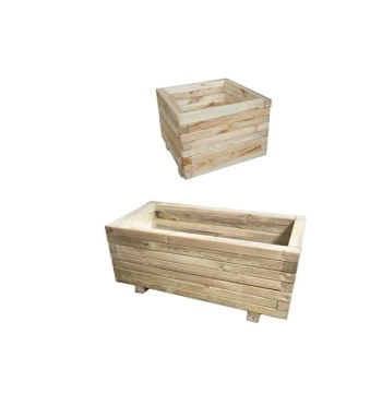 Jardinière carré assemblée 400x400 mm traitée 4
