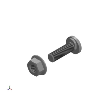 Boulon ergot et embase pour chemin de câble tole M6x10