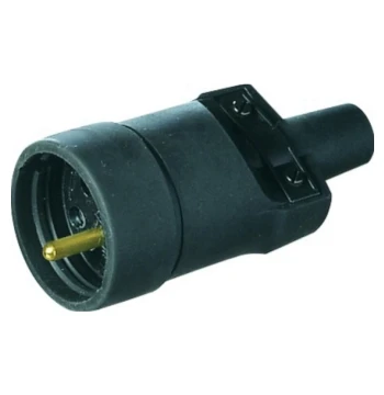 Fiche femelle caoutchouc noire 16A 2P+T IP44