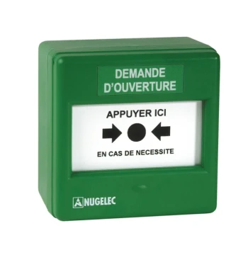 Coffret membrane simple action - couleur verte - DEMANDE OUVERTURE
