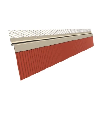 Solin biseauté laqué beige alu plissé 250 mm rouge