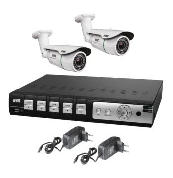 Kit vidéo 2 caméras+ alimentation + enregistreur