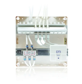 Tableau de communication Grade 1, 4 RJ45 Cat.5E, DTI