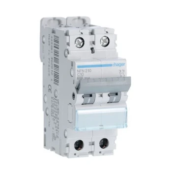 Disjoncteur 2P 6-10kA courbe C - 6A 2 modules