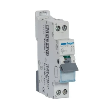 Disjoncteur 1P+N 4.5-6kA courbe C  