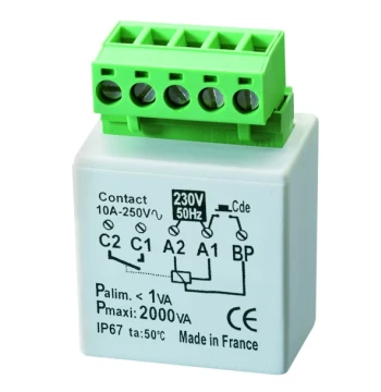 Télérupteur  MTR2000E gamme 2000W encastré filaire avec neutre