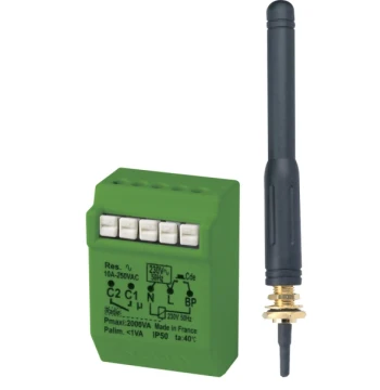 Télérupteur encastré temporisable 10A Radio Power avec antenne extérieure  MTR2000ERPX