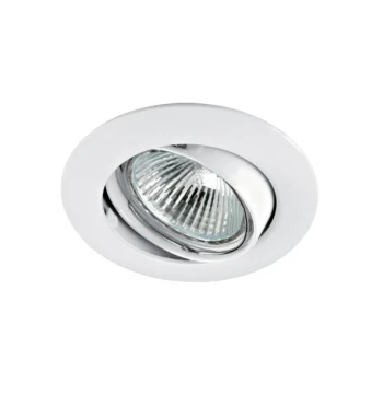 Spot rond encastré halogène orientable LUNAR blanc GU10 sans lampe