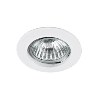 Spot rond encastré halogène fixe blanc FIXO GU10 sans lampe