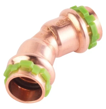 Coude à sertir cuivre à 45° femelle-femelle 14