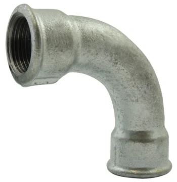 Coude 90° grand rayon FF galva 3/8