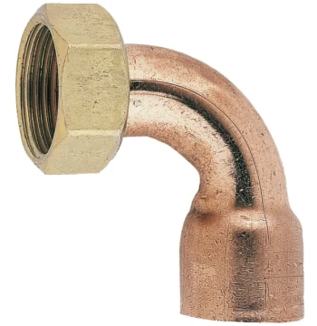 Raccord coudé 2 pièces laiton douille cuivre écrou prisonnier  02 GC