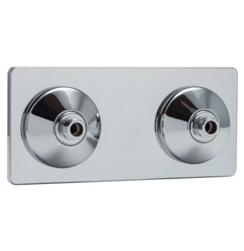 Platine double sous lavabo mâle 3/8" à sertir D12
