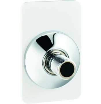 Platine de raccordement RFIX radiateur sèche serviette à sertir 12 - 1/2 cache blanc