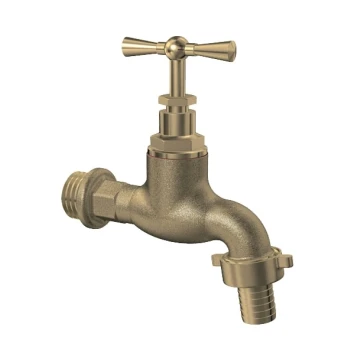 Robinet d'arrosage raccord au nez laiton brut 1/2 3/4