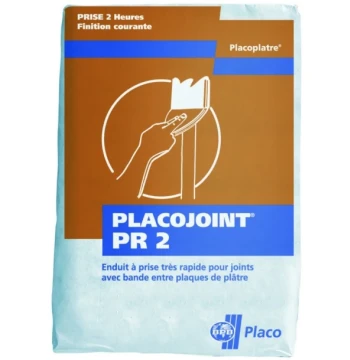 Enduit de finition plaque de plâtre PLACOPLATRE PLACOJOINT GDX sac de 25 KG