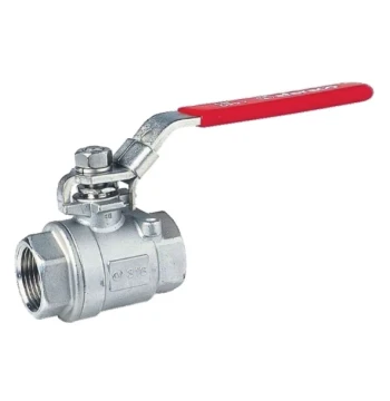 Vanne inox 316 à sphère Poignée rouge Femelle-Femelle 3/8