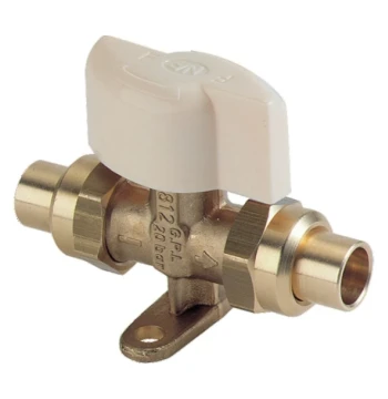 Vanne 1/4 de tour butane / propane 3812 NF à souder en 12 sécurité enfant