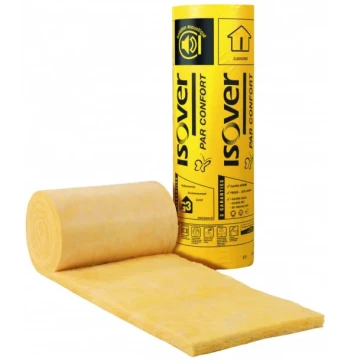 Isolant laine de verre phonique cloison ISOVER PAR PHONIC 45 épaisseur 45 mm R=1,20 colis de 4 rouleaux de 600 X 6500 mm, colis de 15,60 M2