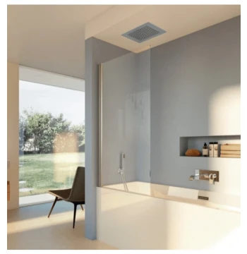 Pare bain DOMAO 100 pivotant 140X80 verre transparent
