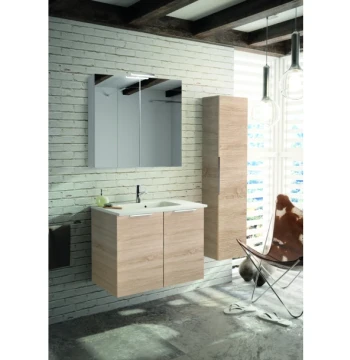 Plan vasque EVA céramique blanc 80 - 1 cuve