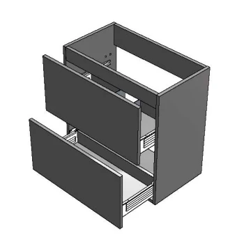 Sous vasque L60 CM 2 coulissant bardolino naturel découpe 1 vasque