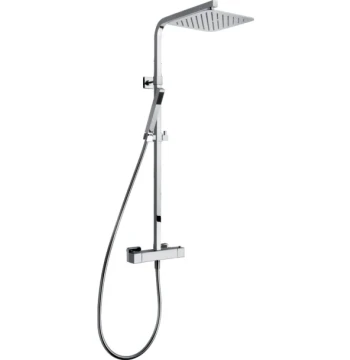 Colonne de douche thermostatique TANK carré 250 mm laiton