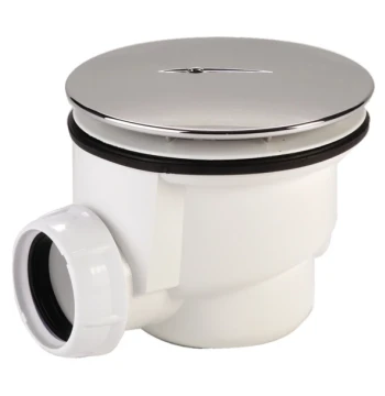 Bonde douche 90mm capot chrome receveur