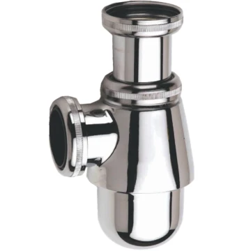 Siphon lavabo/bidet laiton chromé brillant