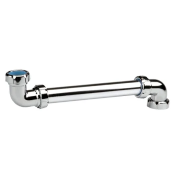 Tubulure lavabo gain de place metallisée