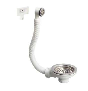 Bonde à panier pour évier diamètre 90mm avec trop-plein