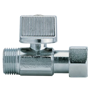 Robinet d'équerre droit 1/4 de tour pour wc écrou 3/8 mâle 3/8 à manette