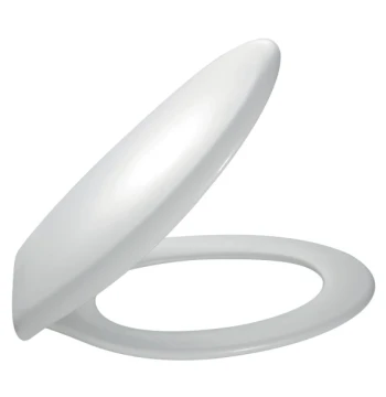 Abattant BRIVE polypropylène charnière métal blanc