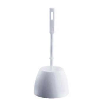 Porte-balayette 370 mm avec balayette polypropylène blanc