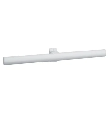 Porte-serviettes double 535 x 70 x 67,5 MM tube aluminium époxy blanc D 38x25 MM