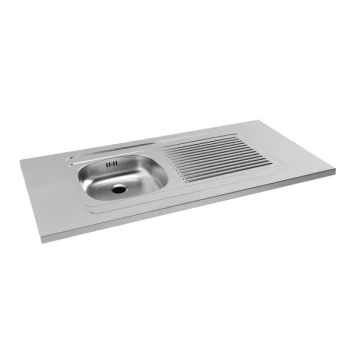 Evier PMR 120x60 à poser 1 cuve 1 égouttoir L120CM