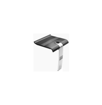 Siège de douche ARSIS escamotable avec bequille automatique pietement fonte d' alu gris